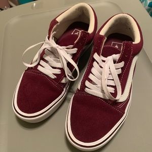 Maroon Vans Women’s Size 9